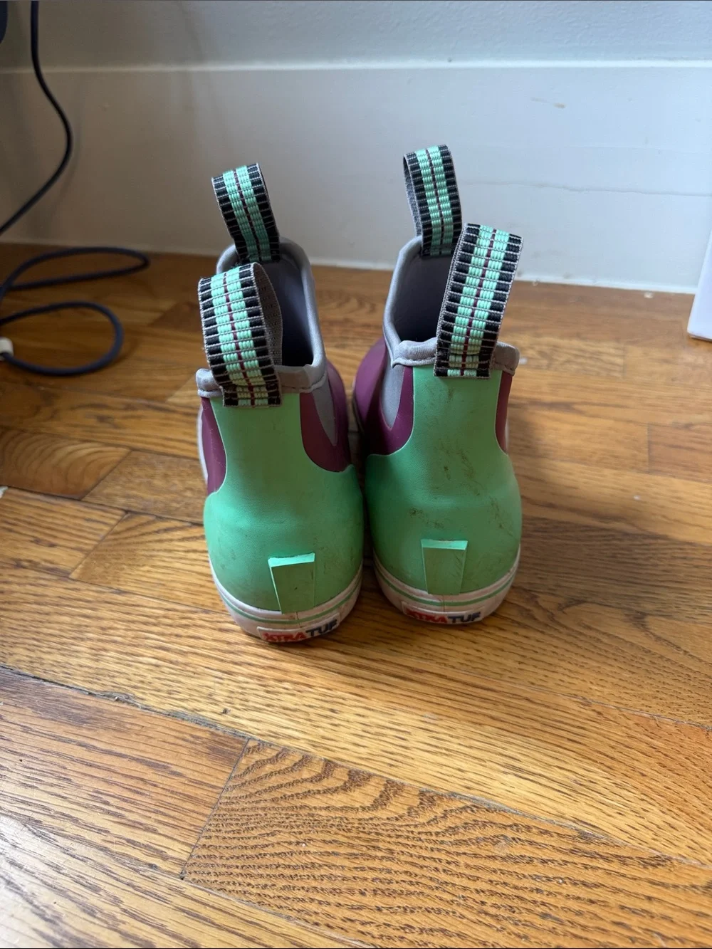 XTRATUF Women's Pink & Mint Low-Cut Rain Boot